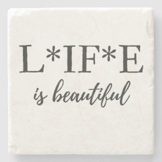 L*IF*Eは美しいコースターです ストーンコースター