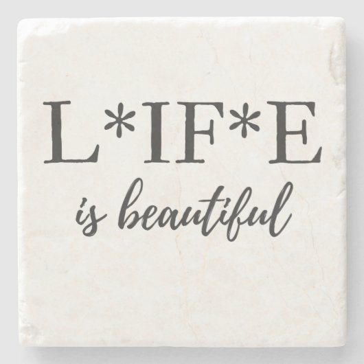 L*IF*Eは美しいコースターです ストーンコースター (正面)