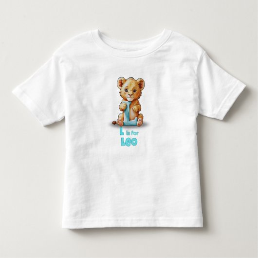 L is for Leo - Custom Toddler T-Shirt トドラーTシャツ (正面)