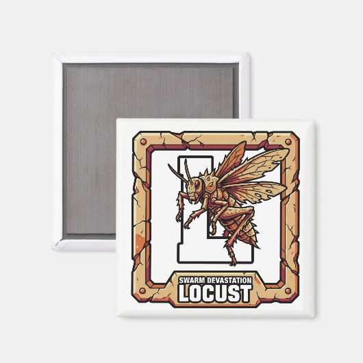 L is for Locust – GTA Style ABC Learning マグネット (正面/裏面)