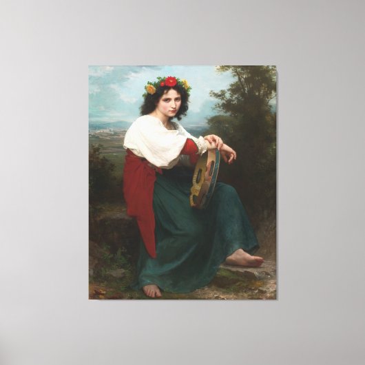  L’Italienne au Tambour de Basque (1872) キャンバスプリント (正面)