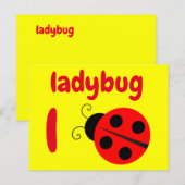 l - ladybugフラッシュカード ポストカード (正面/裏面)