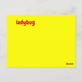 l - ladybugフラッシュカード ポストカード (裏面)