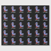 L-lloレタおもしろいーLプンダークBG ラッピングペーパー (フラット)