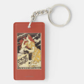 L. Marquet Inkの赤毛の女性及びハープ キーホルダー (裏面)