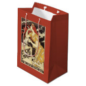 L. Marquet Inkの赤毛の女性及びハープ ミディアムペーパーバッグ (裏面アングル)