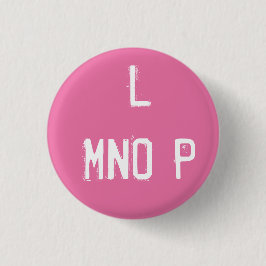 "L MNOP"アルファベット収集可能(#12) 缶バッジ