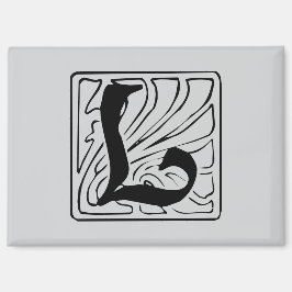 L Monogramm schwarz マグネット