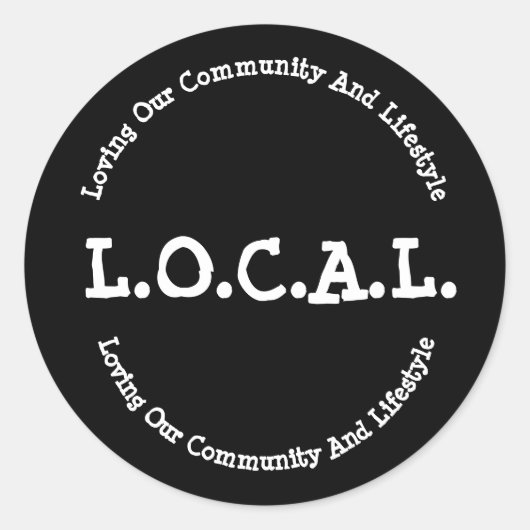 L.O.C.A.L.ステッカーデカール ラウンドシール (正面)