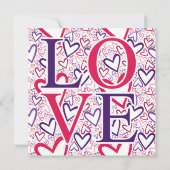 L O V Eバレンタインデーお祝い 招待状 (裏面)