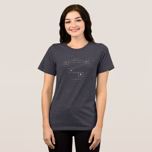 “L O V E の科学的証明”Tシャツ トライブレンドTシャツ (正面全面)