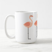 L-O-V-E Flamingos – ピンクのフラミンゴLOVEコーヒーマグ コーヒーマグカップ (左)