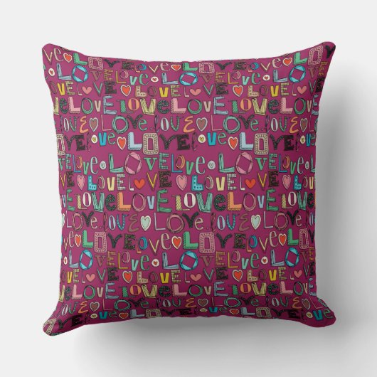 l o v e LOVEピンク クッション (裏面)