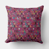 l o v e LOVEピンク クッション (正面)