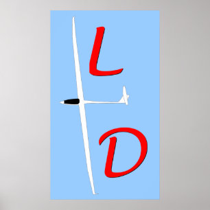 L over D Soaring Glidingポスター ポスター