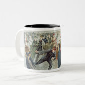 L. PrangおよびCo.が出版するスケートで滑ること ツートーンマグカップ (正面左)