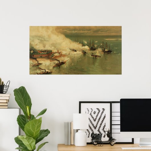 L Prangによる移動湾南北戦争戦 ポスター (ホームオフィス)