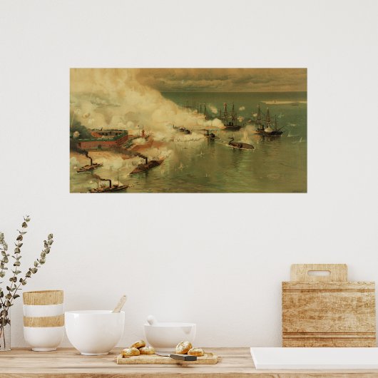 L Prangによる移動湾南北戦争戦 ポスター (キッチン)