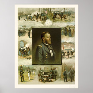L. Prang & Company 1885年著グラントのキャリア場面 ポスター
