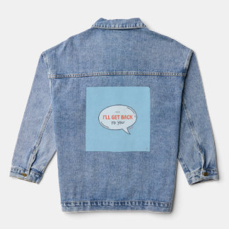 L.U.S.A - 後ほど連絡します - フキダシ なし デニムジャケット