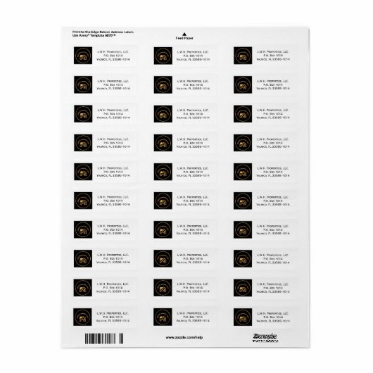 L.W.H.プロパティー、LLC。 ラベル (フルシート)