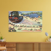 LAから湖までの詳細地図 キャンバスプリント (インサイチュ (リビング))