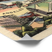 LAから湖までの詳細地図 ポスター (角)