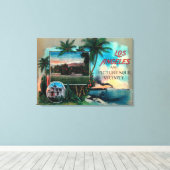 LAと絵のような周辺 キャンバスプリント (インサイチュ (ウッドフロア))