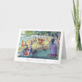 LaのグランデJatteの挨拶状で自転車に乗ること カード