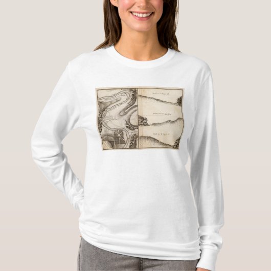Laのシャラント県の地図書の地図 Tシャツ (正面)
