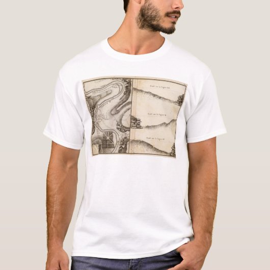 Laのシャラント県の地図書の地図 Tシャツ (正面)