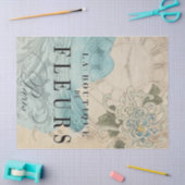 Laのブティックの花のDecoupageシート 薄葉紙 (クラフト)