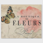 Laのブティックの蝶Decoupageポスター ラッピングペーパー (フラット)