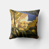 LaのリビエラItalienne Portofino旅行ポスター1920年 クッション (裏面)