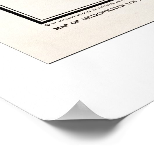 LAの地図1925 ポスター (角)