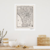 LAの地図1925 ポスター (キッチン)