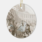 Laの場所des Victoires、パリ、c.1789 (ペンとインク セラミックオーナメント (左)