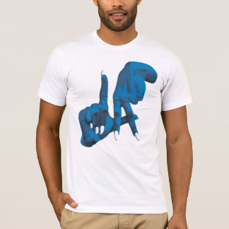 LAの白 + 背部 Tシャツ