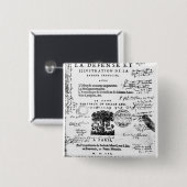 「Laの防衛とイラストレーションのFrontispiece 缶バッジ (正面&裏面)