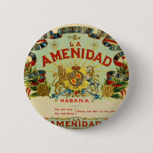 LaのAmenidadのシガー 缶バッジ (正面)