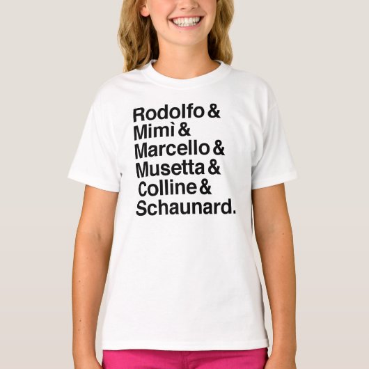 LaのBohèmeのキャラクターのワイシャツ Tシャツ (正面)