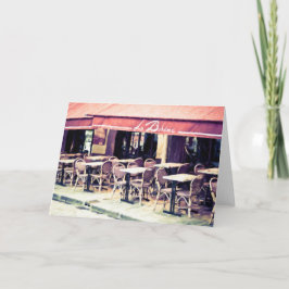 LaのBohemeパリのカフェのメッセージカード カード