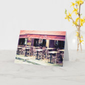 LaのBohemeパリのカフェのメッセージカード カード (黄色い花)