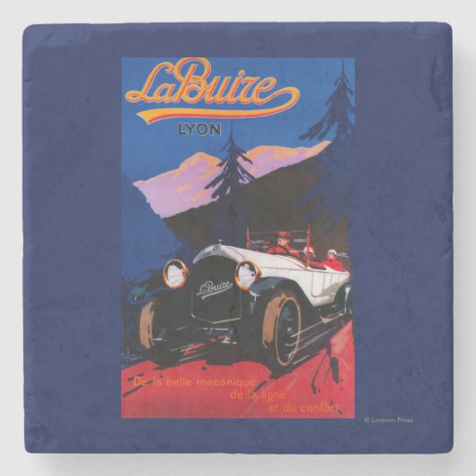 LaのBuizeライオンのヴィンテージPosterEurope ストーンコースター (正面)