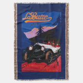 LaのBuizeライオンのヴィンテージPosterEurope スローブランケット (正面縦)