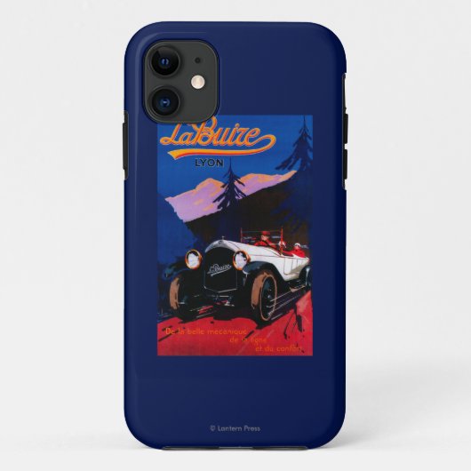 LaのBuizeライオンのヴィンテージPosterEurope Case-Mate iPhoneケース (裏面)