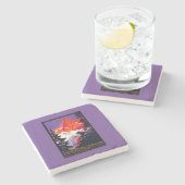 LaのChaine DeモンブランのヴィンテージPosterEurope ストーンコースター (横)