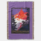 LaのChaine DeモンブランのヴィンテージPosterEurope スローブランケット (正面縦)