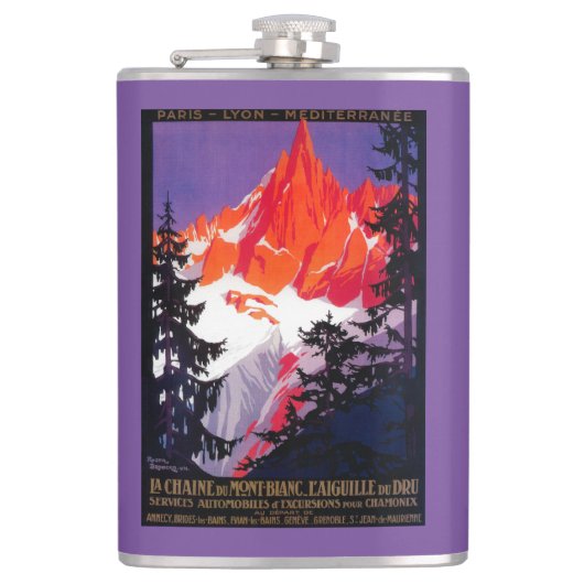 LaのChaine DeモンブランのヴィンテージPosterEurope フラスク (正面)