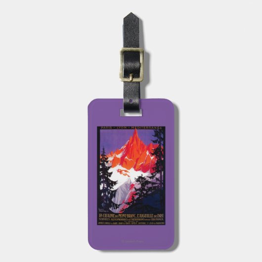 LaのChaine DeモンブランのヴィンテージPosterEurope ラゲッジタグ (正面縦)